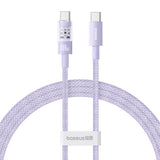 Cablu Baseus Gem (P10373000511-00), Type-C to Type-C, Super Fast Charging 100W, 1m, Nebula Purple
