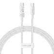 Cablu Baseus Gem (P10373000211-01), Type-C to Type-C, Super Fast Charging 100W, 2m, Moon White