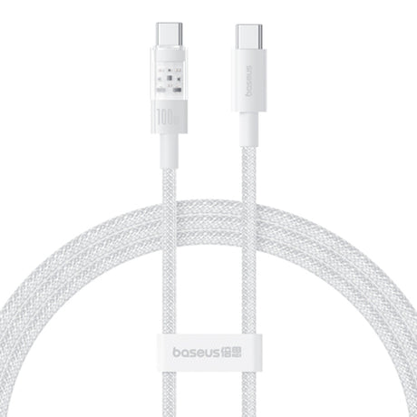 Cablu Baseus Gem (P10373000211-00), Type-C to Type-C, Super Fast Charging 100W, 1m, Moon White