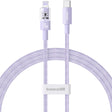 Cablu Baseus Gem (P10373001511-00), USB-C to Lightning, Fast Charging 20W, 1m, Nebula Purple