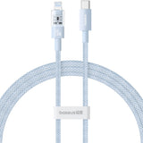 Cablu Baseus Gem (P10373001311-00), USB-C to Lightning, Fast Charging 20W, 1m, Galaxy Blue