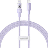 Cablu Baseus Gem (P10373001511-01), USB-C to Lightning, Fast Charging 20W, 2m, Nebula Purple