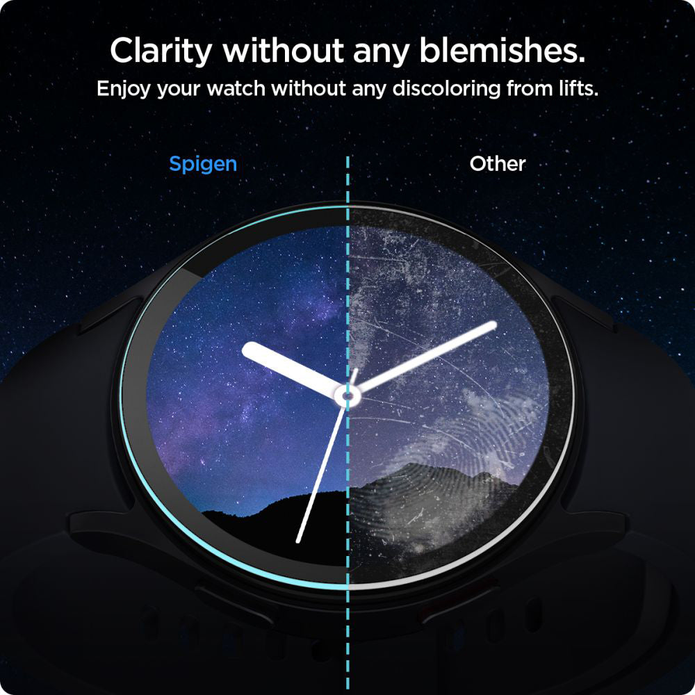 Accesoriu smartwatch Spigen (set de 2) Glas.tR EZ Fit (AGL08493) compatibil cu Samsung Galaxy Watch7 44mm, Transparent