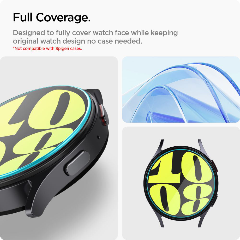 Accesoriu smartwatch Spigen (set de 2) Glas.tR EZ Fit (AGL08493) compatibil cu Samsung Galaxy Watch7 44mm, Transparent