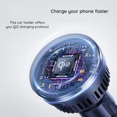 Suport Baseus MagPro Series (C40164100121-01), for Air Vent, Wireless Charging, Qi2.0, 15W, Negru Cosmic