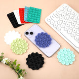 Suport Techsuit Phone (SO-CUP), Suction Pad for Selfies, Silicone, Adhesive Mount, Round Shape, Portocaliu