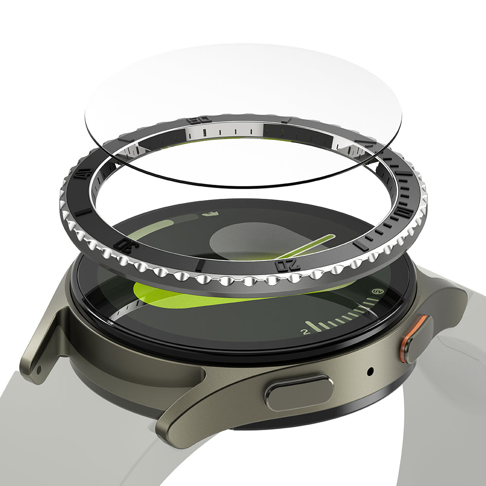 Accesoriu smartwatch Ringke Premium Bezel Styling compatibil cu Samsung Galaxy Watch7 40mm, Negru Pattern3 (Cb-Gw7-40-96)