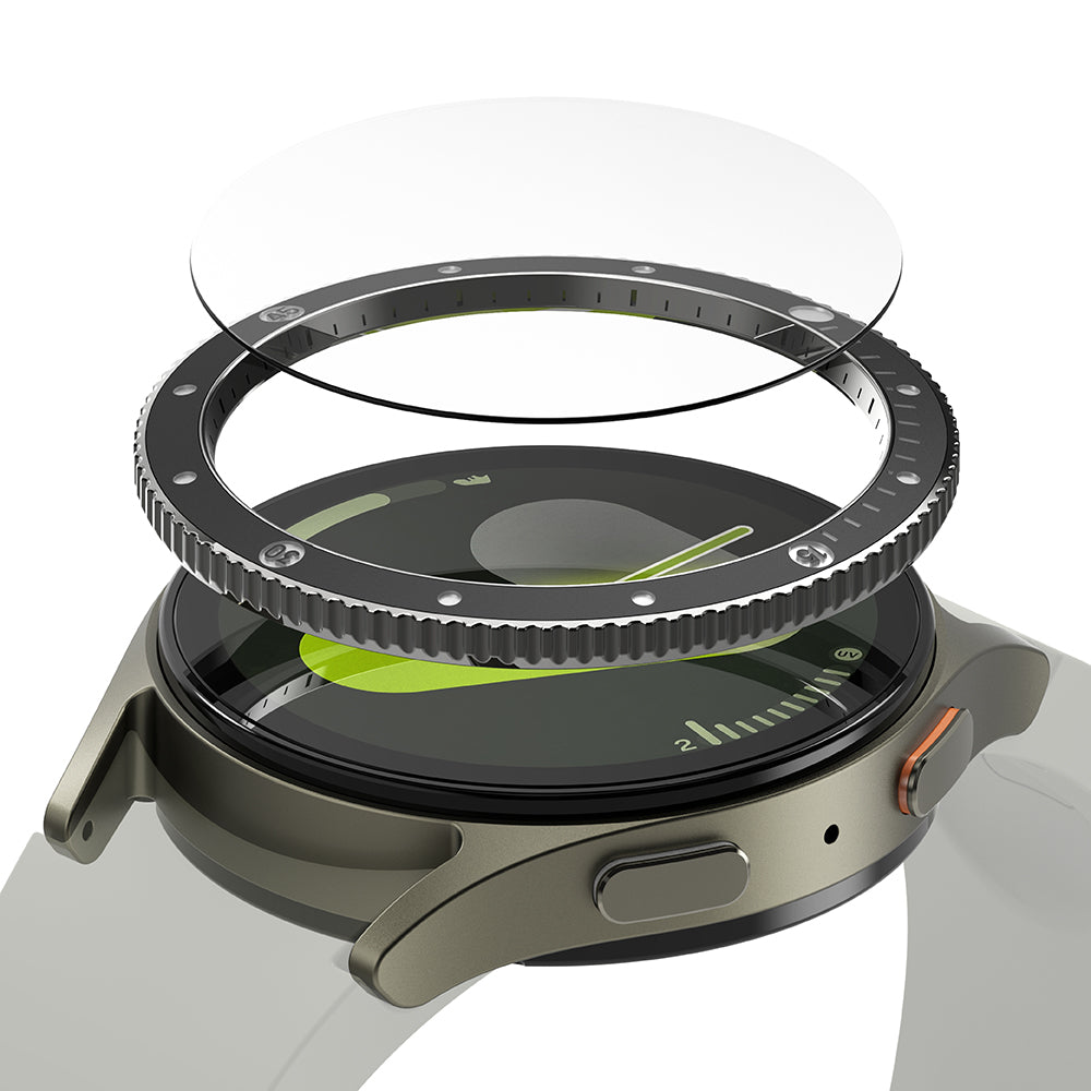 Accesoriu smartwatch Ringke Premium Bezel Styling compatibil cu Samsung Galaxy Watch7 40mm, Negru Pattern2 (Cb-Gw7-40-99)