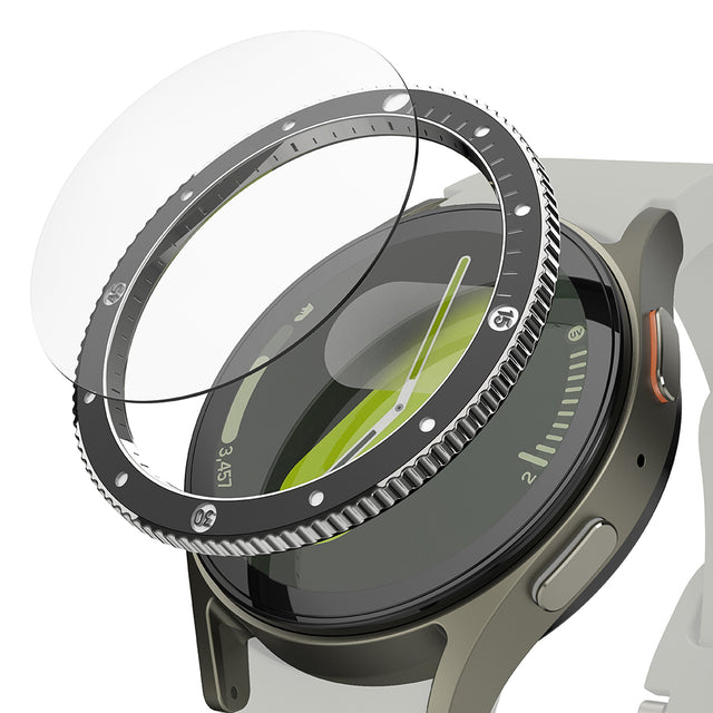 Accesoriu smartwatch Ringke Premium Bezel Styling compatibil cu Samsung Galaxy Watch7 40mm, Negru Pattern2 (Cb-Gw7-40-99)