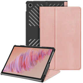 Husa de protectie tableta Techsuit FoldPro compatibil cu Lenovo Tab Plus, Roz Auriu