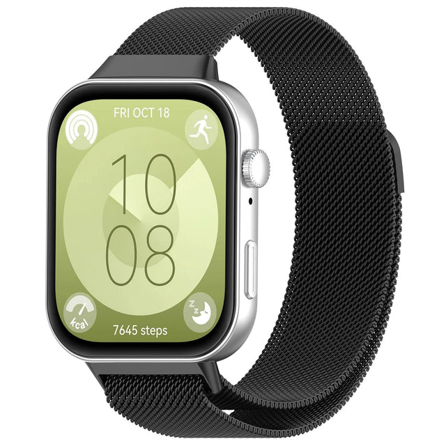 Curea smartwatch Techsuit Watchband (W009) compatibil cu Huawei Watch Fit 3 / Fit 4 / Fit 4 Pro, Negru