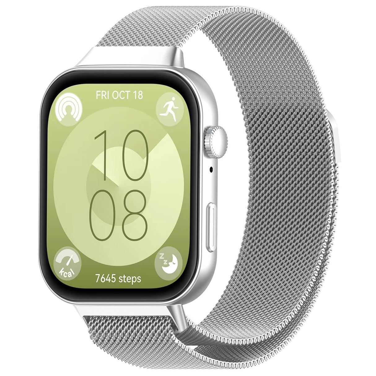 Curea smartwatch Techsuit Watchband (W009) compatibil cu Huawei Watch Fit 3 / Fit 4 / Fit 4 Pro, Argintiu
