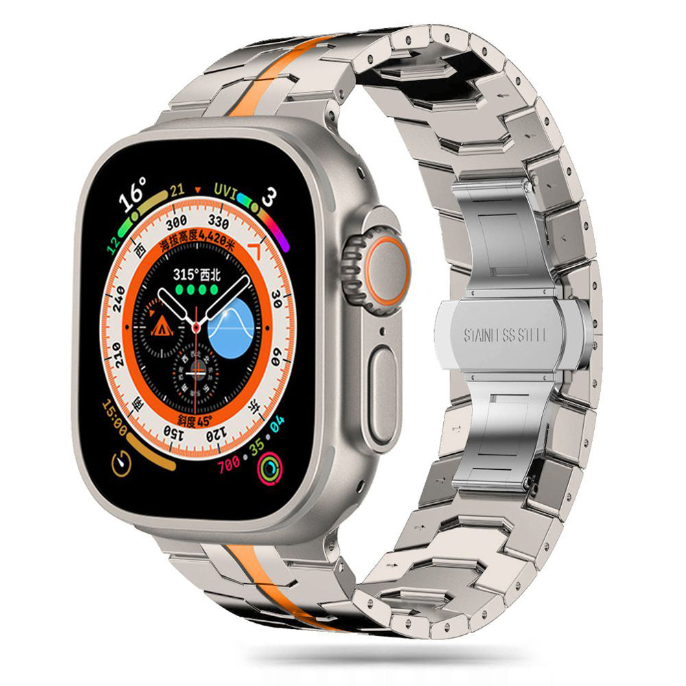 Curea smartwatch Techsuit Watchband 22mm (W063) compatibil cu Huawei Watch GT 2 (46mm)/GT 2 Pro/GT 3 Pro (46mm)/Xiaomi Watch S1, Titanium Orange