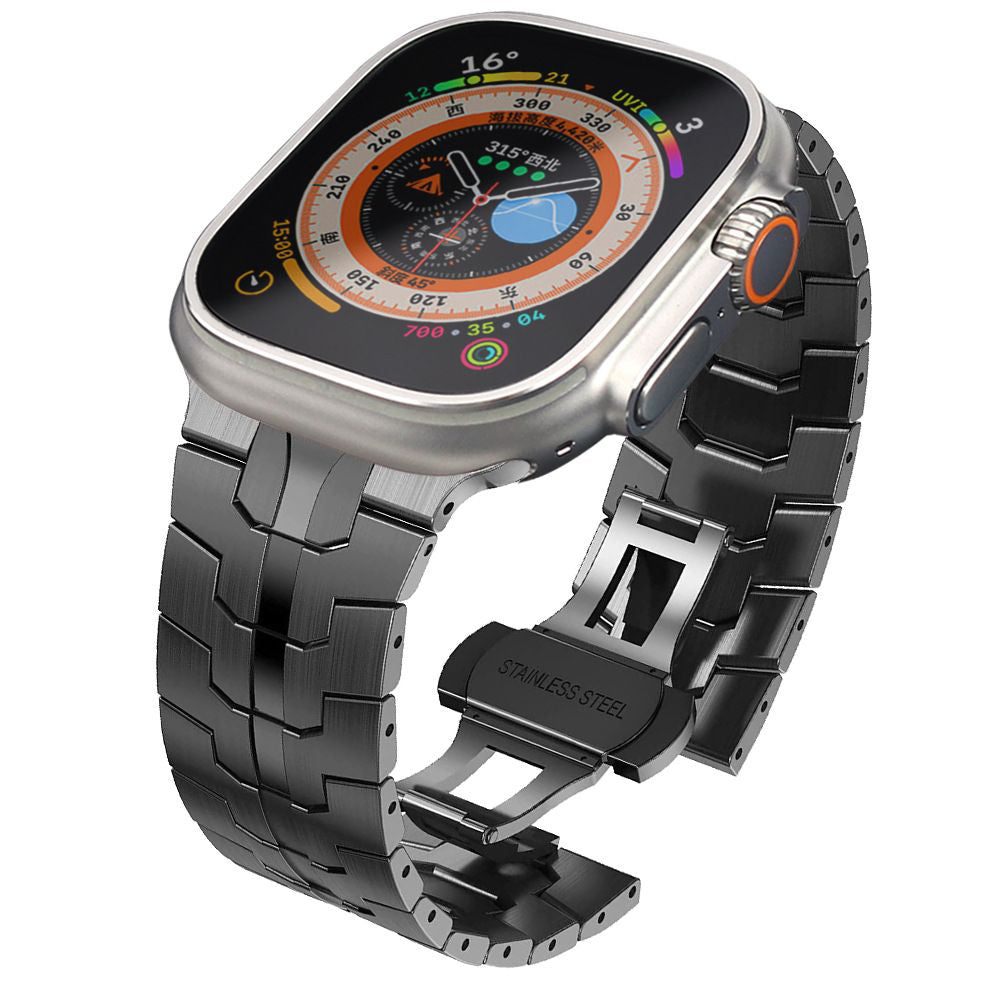 Curea smartwatch Techsuit Watchband (W063) compatibil cu Apple Watch 1/2/3/4/5/6/7/8/9/10/11/SE/SE 2/SE 3/Ultra/2/3 (42/44/45/46/49mm), Negru
