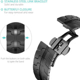 Curea smartwatch Techsuit Watchband (W063) compatibil cu Apple Watch 1/2/3/4/5/6/7/8/9/10/11/SE/SE 2/SE 3/Ultra/2/3 (42/44/45/46/49mm), Titanium Orange