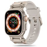 Curea smartwatch Techsuit Watchband (W064) compatibil cu Apple Watch 1/2/3/4/5/6/7/8/9/10/11/SE/SE 2/SE 3/Ultra/2/3(42/44/45/46/49mm), Argintiu Starlight