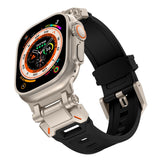 Curea smartwatch Techsuit Watchband (W064) compatibil cu Apple Watch 1/2/3/4/5/6/7/8/9/10/11/SE/SE 2/SE 3/Ultra/2/3 (42/44/45/46/49mm), Argintiu Black