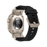 Curea smartwatch Techsuit Watchband (W064) compatibil cu Apple Watch 1/2/3/4/5/6/7/8/9/10/11/SE/SE 2/SE 3/Ultra/2/3 (42/44/45/46/49mm), Argintiu Black