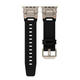 Curea smartwatch Techsuit Watchband (W064) compatibil cu Apple Watch 1/2/3/4/5/6/7/8/9/10/11/SE/SE 2/SE 3/Ultra/2/3 (42/44/45/46/49mm), Argintiu Black