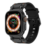 Curea smartwatch Techsuit compatibil cu Apple Watch 1 / 2 / 3, Negru