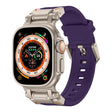 Curea smartwatch Techsuit Watchband (W064) compatibil cu Apple Watch 1/2/3/4/5/6/7/8/9/10/11/SE/SE 2/SE 3/Ultra/2/3 (42/44/45/46/49mm), Argintiu Purple