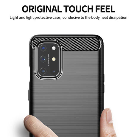 Husa de protectie Techsuit Carbon Silicone compatibil cu OnePlus 9, Negru