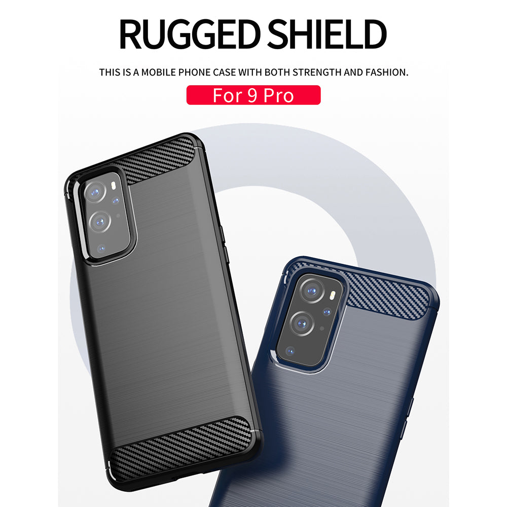 Husa de protectie Techsuit Carbon Silicone compatibil cu OnePlus 9 Pro, Negru
