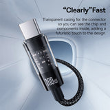 Cablu Baseus Gem (P10373002111-01), USB to Type-C, Super Fast Charging 100W, 2m, Cluster Black
