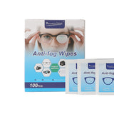 Techsuit (100 pcs) Glasses Cleaning Wipes (ETSA1), Anti-Fog, Antibacterial, Dust and Grease Dirt Removal, Alb