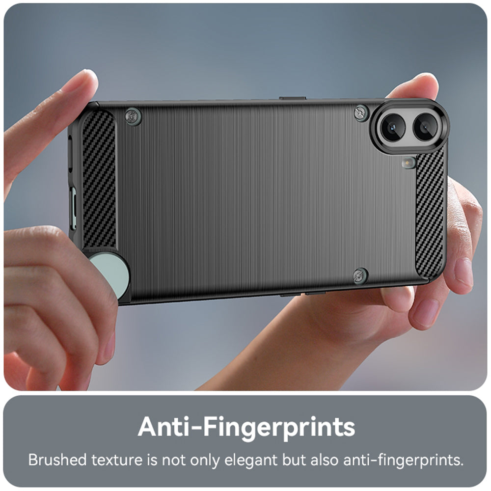 Husa de protectie Techsuit Carbon Silicone compatibil cu Nothing CMF Phone 1, Negru