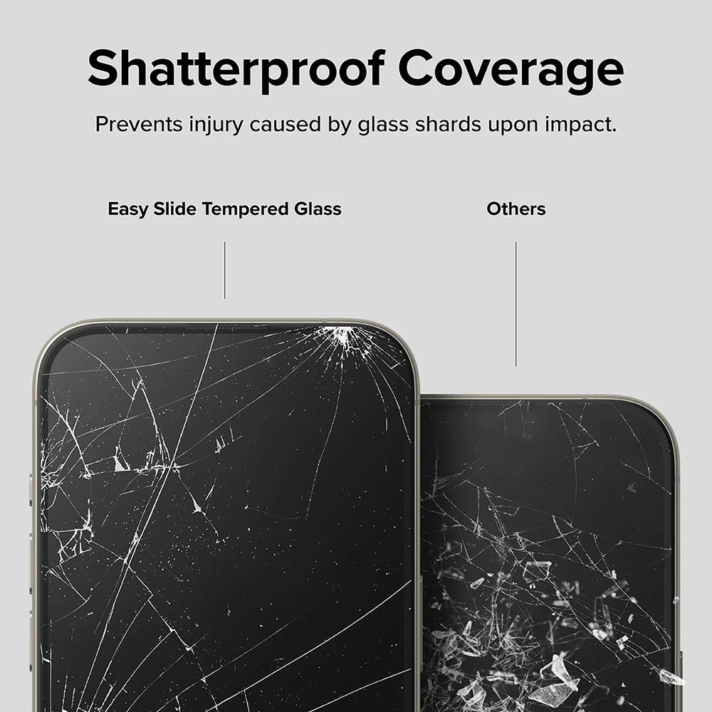 Folie de protectie Ringke Easy Slide Tempered Glass (set de 2) compatibil cu iPhone 16 Pro, Transparent