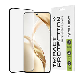 Folie de protectie Techsuit 111D Full Cover / Full Glue Glass / 3D Curved Screen compatibil cu Honor 200, Negru