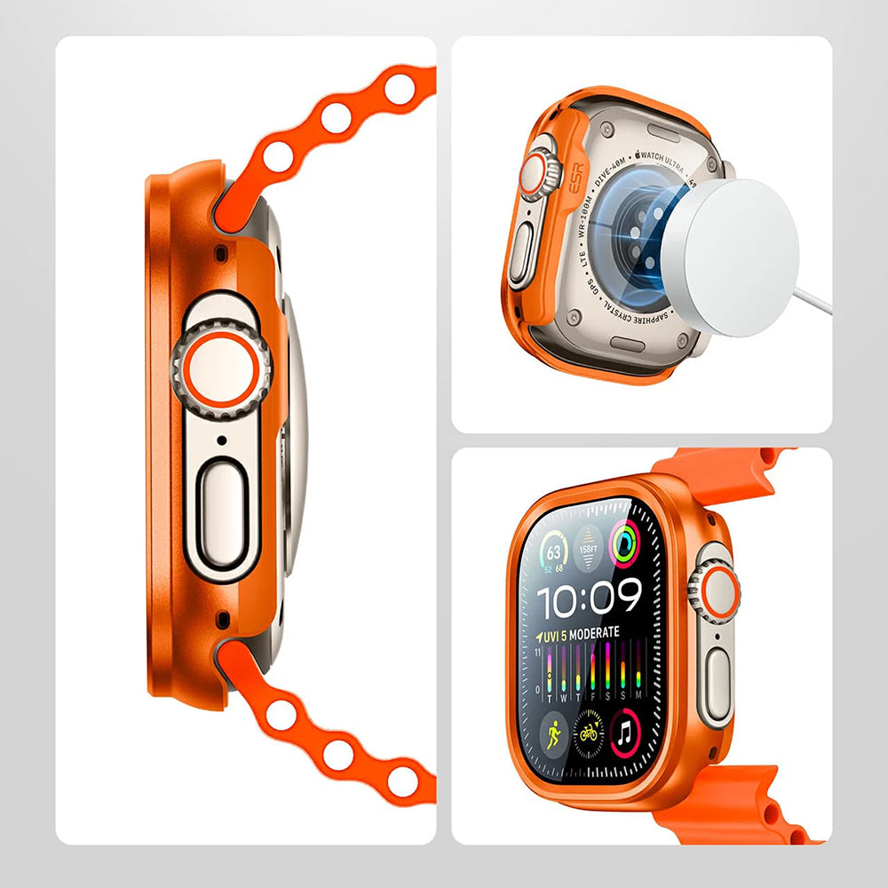 Folie de protectie smartwatch ESR Armorite Protection Set compatibil cu Apple Watch Ultra / Ultra 2 / Ultra 3, Titanium