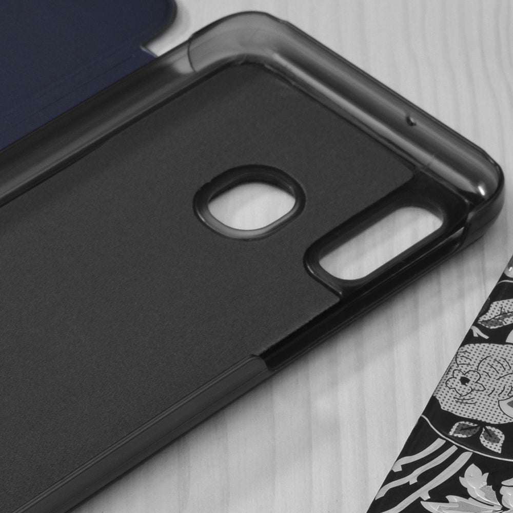 Husa de protectie Techsuit eFold Series compatibil cu Samsung Galaxy A20e, Albastru Inchis