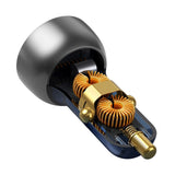 Incarcator Baseus Car (CCKX-C0A), with Digital Display, Type-C PD65W, USB QC4.0, DC 12-24V, Transparent