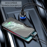Incarcator Baseus Car (CCKX-C0A), with Digital Display, Type-C PD65W, USB QC4.0, DC 12-24V, Transparent