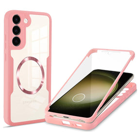Folie de protectie Techsuit ColorVerse 360 MagSafe Series + compatibil cu Samsung Galaxy S23 Plus, Roz