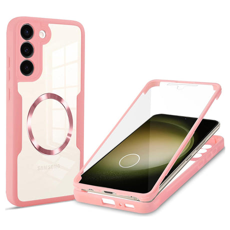 Folie de protectie Techsuit ColorVerse 360 MagSafe Series + compatibil cu Samsung Galaxy S23 Plus, Roz