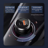 Incarcator Techsuit Car Premium (TE-P31), USB QC3.0 18W, Type-C PD30W, Total 48W, LED Light, Negru