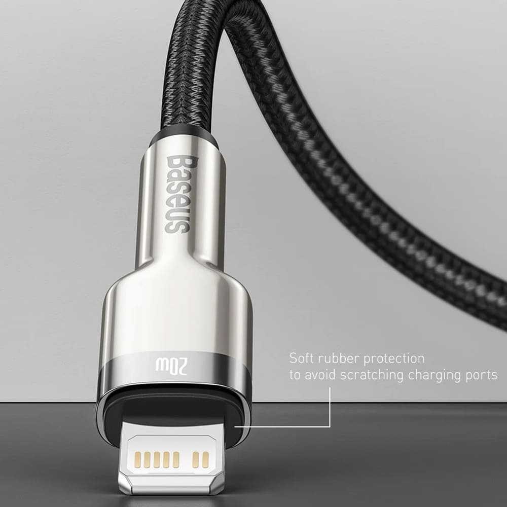 Cablu Baseus Cafule Series Metal (CALJK-B01), USB to Lightning 2.4A, 2m, Negru
