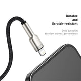 Cablu Baseus Cafule Series Metal (CALJK-B01), USB to Lightning 2.4A, 2m, Negru