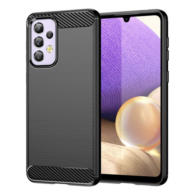 Husa de protectie Techsuit Carbon Silicone compatibil cu Samsung Galaxy A32 5G, Negru