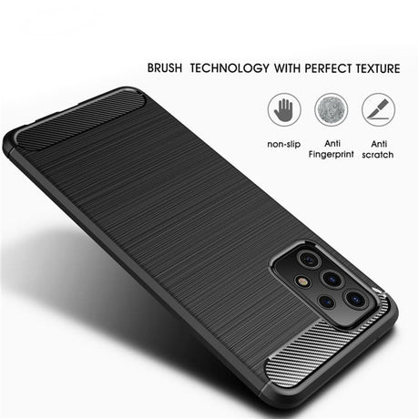 Husa de protectie Techsuit Carbon Silicone compatibil cu Samsung Galaxy A52 4G / A52 5G / A52s 5G, Negru