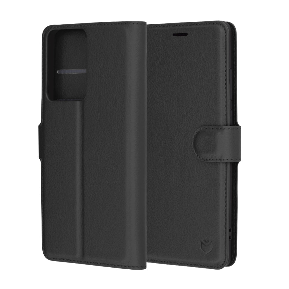 Husa de protectie Techsuit Leather Folio compatibil cu Motorola Moto G85, Negru
