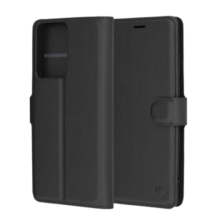 Husa de protectie Techsuit Leather Folio compatibil cu Motorola Moto G85, Negru