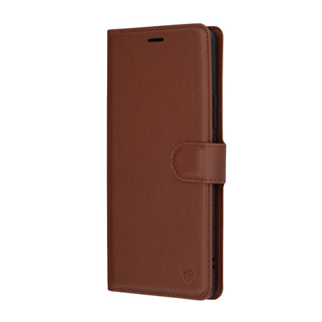 Husa de protectie Techsuit Leather Folio compatibil cu Realme GT 6 / GT 6T, Maro