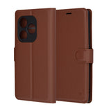 Husa de protectie Techsuit Leather Folio compatibil cu Realme GT 6 / GT 6T, Maro