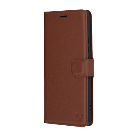 Husa de protectie Techsuit Leather Folio compatibil cu Xiaomi Poco F6, Maro