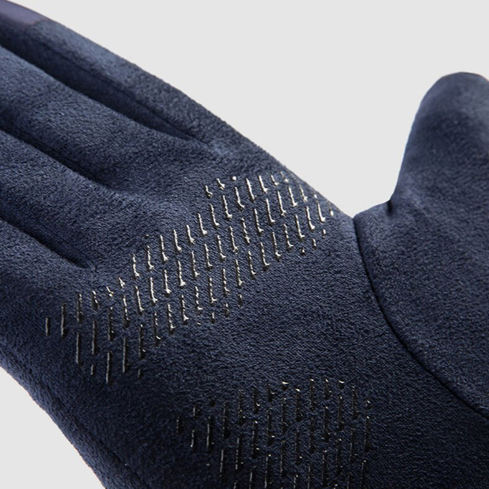 Techsuit Touchscreen Gloves Suede (ST0009), PU Leather, Plush Interior, Albastru