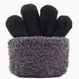 iWarm Touchscreen Gloves (ST0005), Double Layer and Velvet/Acrylic, Size 21cm, Negru